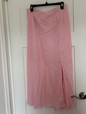 J. Crew Gwenyth Women's Pink Midi Skirt with Side Slit